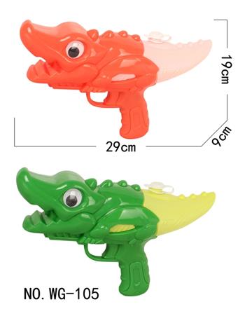 Crocodile Pressing Water Gun Green Orange Red 2 Colors   ITEM NO.： W067616