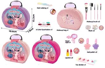 Half round Stitch Sparkling Powder Makeup Bag 16PCS   ITEM NO.： W059468