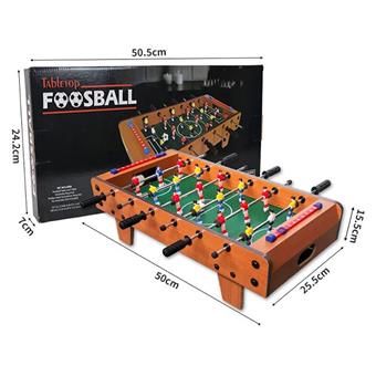 Wooden tabletop soccer game six pole with feet   ITEM NO.： W049591