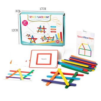 Wooden Rainbow Stick DIY Logic Puzzle Toy   ITEM NO.： W049452