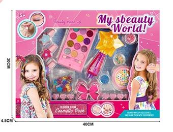 Five pointed star nail bead hairdressing+nail art+makeup toy set   ITEM NO.： W059452