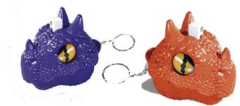 Keychain medium-sized dinosaur head (eyes can be pressed) 2 colors   ITEM NO.： W048766