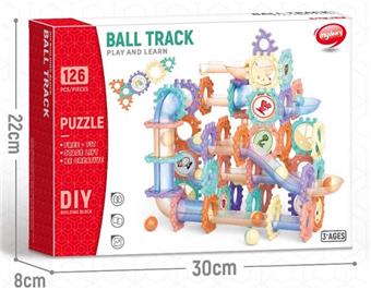 DIY Ball Track Park Building Blocks 126pcs   ITEM NO.： W046373