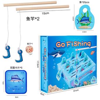 Wooden Fun Fishing Puzzle Toy   ITEM NO.： W049435