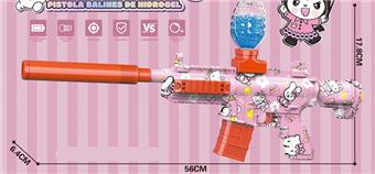 Pink KT Cat M416 Electric Water Bullet Gun 7.4V with Oil Spray   ITEM NO.： W066272