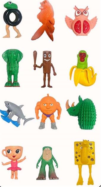 Shanhaijing wooden stick figurine 20 pieces, tin bag large board+card   ITEM NO.： W055609