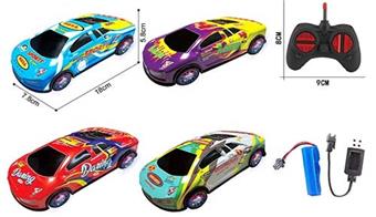 27 frequency 1:24 four-way Lamborghini alloy graffiti remote control car with lights   ITEM NO.： W060808