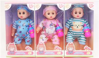 12 inch empty body with music IC, bent leg doll with bottle, 3 mixed styles   ITEM NO.： W062959