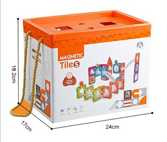 7.5CM transparent track ball magnetic building blocks 78PCS   ITEM NO.： W046617