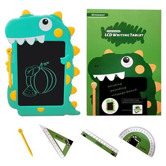 Dinosaur LCD monochrome drawing board and writing board, one click clear+lock   ITEM NO.： W056802
