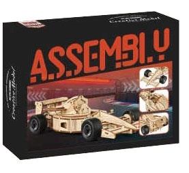 DIY Wooden Assembly Power F1 Racing Car   ITEM NO.： W042602