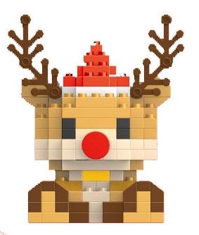 166PCS of building blocks for reindeer   ITEM NO.： W044792
