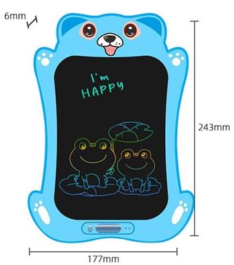 9-inch cartoon dog style color screen LCD electronic writing board drawing board graffiti drawing board handwriting board (CR2025 power pack * 1)   ITEM NO.： W056457