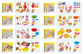 8 Colored Clay Food Gathering Set   ITEM NO.： W052414
