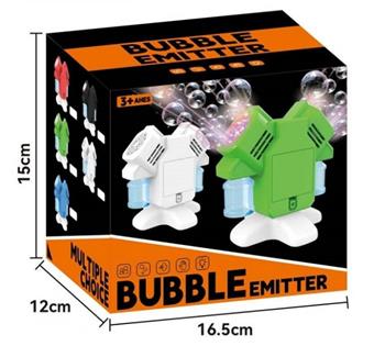 Electric bubble machine, mixed green/blue/red colors, (dual head bubble can rotate with base)   ITEM NO.： W055747