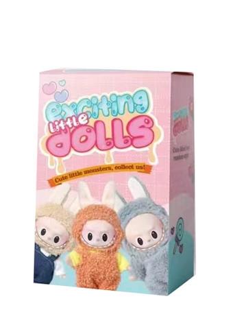 Labu keychain blind box (6PCS single price) mini plush doll keychain pendant figurine trendy toy plush keychain   ITEM NO.： W049090