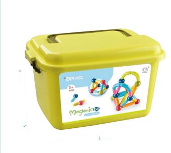 Small size assembled magnetic rod 128PCS+medium storage box   ITEM NO.： W046578