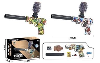 Supply ammunition: Mir 1911 electric water bullet gun 3.7V, skin yellow   ITEM NO.： W064619