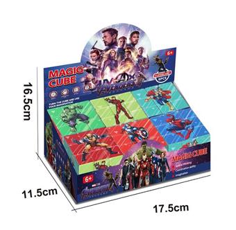 Avengers Cube (6-pack) 3rd level cube 5.7cm UV printed decompression puzzle cube 3rd level   ITEM NO.： W042801