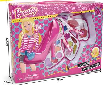 Fashion Barbie Crystal Shoes Three Layer Makeup Box Set   ITEM NO.： W058401