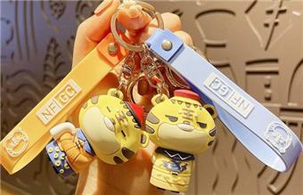 Tiger Year Not Trendy Tiger Keychain Cute Cartoon Doll Pendant Creative New Year Little Tiger Pendant Car Keychain   ITEM NO.： W048442
