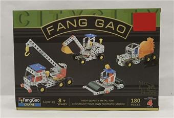 Metal assembly engineering vehicle set 180PCS   ITEM NO.： W042499