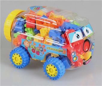 Mini school bus multi-color mixed weighing 100g (approximately 100PCS)   ITEM NO.： W045369