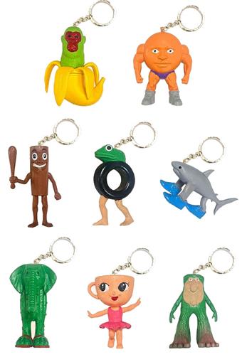 Shanhaijing wooden stick figurine with keychain, 20 large boards   ITEM NO.： W055592