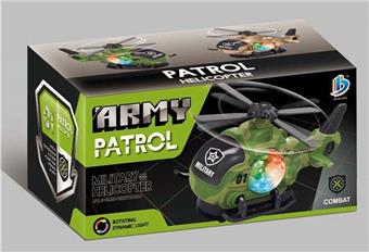 Electric universal lighting, music, camouflage airplane, two-color hybrid (3 1.5VAA batteries, no package), electric airplane, electric helicopter, electric toy   ITEM NO.： W054236