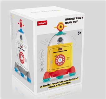 Display rocket projection piggy bank white   ITEM NO.： W051694