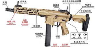 APR9 High speed Electric Water Supply Bullet Gun (Golden Teeth Golden Ladder)   ITEM NO.： W064797