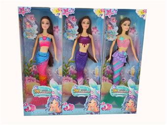 New 14 inch live action fashion mermaid music Barbie 3 mixed styles   ITEM NO.： W055467