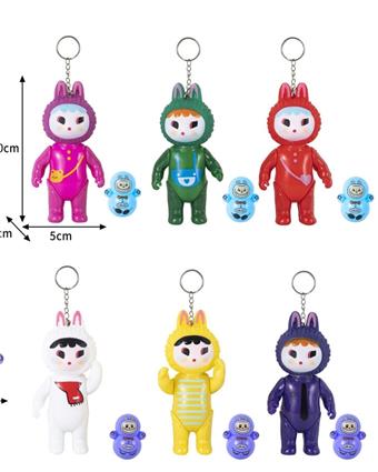 Hot selling Weeping Baby Weeping Baby Vinyl PVC+PP Doll+Tumbler Hand, Foot, Head Can Move Five Joints Can Move Party Heartbeat Blind Box Keychain "1 Display Box 24"   ITEM NO.： W048695