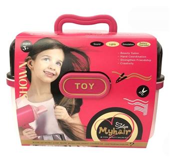 Simulated Hairdressing Set (15 piece set with blow dryer and makeup mirror)   ITEM NO.： W058686