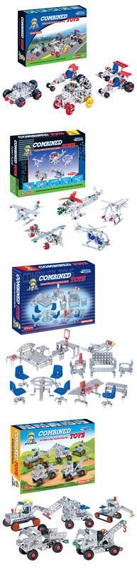 Five sets of metal assembled toys (four mixed)   ITEM NO.： W042353