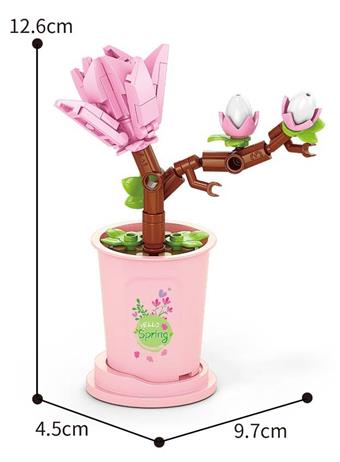 Spring Equinox Magnolia 54PCS Micro Particle Building Blocks   ITEM NO.： W044885
