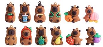 Capibala blind box cave music pendant doll poke poke music keychain doll ornament doll doll model   ITEM NO.： W048681