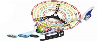 Electric universal police helicopter, 8 flashing lights+music+front projection (GCC)   ITEM NO.： W054300
