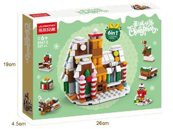 Christmas Gingerbread House Building Blocks 337PCS   ITEM NO.： W044410