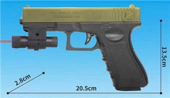 Manual inflation water bomb gun with infrared, equipped with one pack of pre soaked water bombs and one pack of dry water bombs   ITEM NO.： W063838