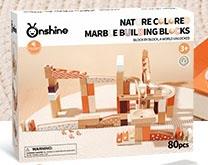 Natural colored marble building blocks -80pcs   ITEM NO.： W043327