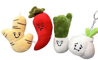 Funny Vegetable Series Plush Keychain   ITEM NO.： W049178