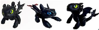 3-inch Dragon Taming Master Movie Toothless Boy Single (with keychain)+3 card tin bags, 24 tin bags, display box, 3 dolls and cards randomly (whole box price)   ITEM NO.： W049234