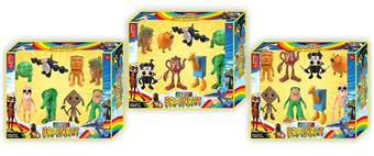 Shanhaijing wooden stick figurine 8 pieces in a box/3 styles   ITEM NO.： W055621