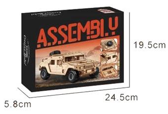 DIY Wooden Assembly Power Off Road Vehicle   ITEM NO.： W042594