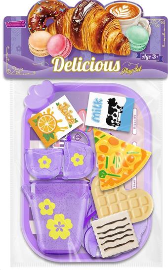 PVC card head bag tableware kitchen play house (can be mixed color and style)   ITEM NO.： W055406