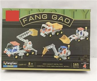 Metal assembly engineering vehicle set 165PCS   ITEM NO.： W042500
