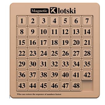 English 7 * 7 magnetic numbers Huarongdao   ITEM NO.： W046606