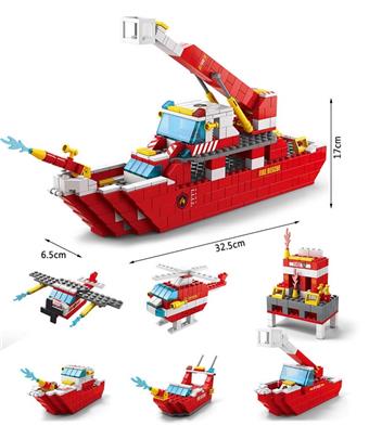 Fire boat 1000pcs building blocks   ITEM NO.： W045971
