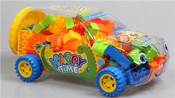 Car puzzle building blocks mixed with multiple colors weighing 450g (approximately 100-120PCS)   ITEM NO.： W046264